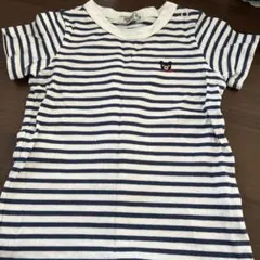 DOUBLE-B ネイビー・ホワイトストライプ Tシャツ