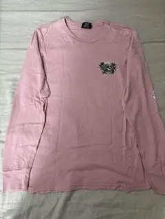 STUSSY スカル 長袖Tシャツ ピンク