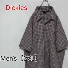 S76【US輸入】Dickies(ディッキーズ)　半袖シャツ【2XL】チェック