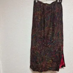 ペイズリー柄 ロングフレアスカート