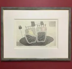 国栖晶子 TIME OVER ハムスター 時計 絵画 版画 額装 インテリア