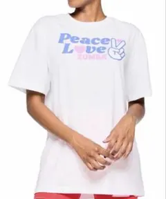 正規品　未使用　ZUMBA Peace Love Tシャツ ホワイトのサムネイル