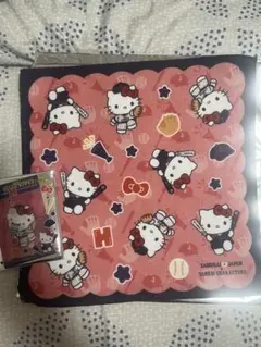 サンリオ　侍ジャパン　クリアカードセット　ハンドタオル　キティ　E賞　G賞