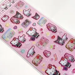 サンリオ ラメ入り樹脂もりシール ぷっくりシール キティ ギャル 平成レトロ