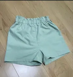 ミントグリーン ショートパンツ 8Y 100％ポリエステル