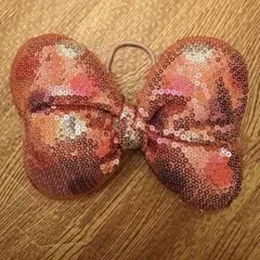 【廃盤品】ディズニー ランド シー ミニー リボン ヘアゴム スパンコール