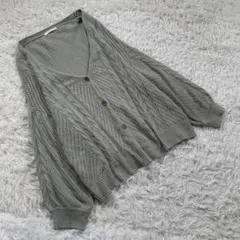 ehka sopo エヘカソポ (F) ケーブルニット カーディガン