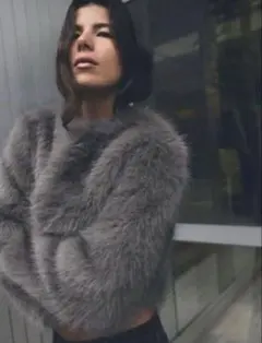 ZARA フェイクファーショートコート