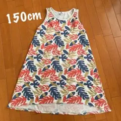 ミルキー様専用【150】MARKEY'S ガールズ　ワンピース　ボタニカル柄