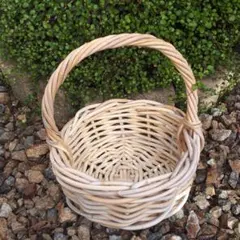 アラログ ラタン かご 籐 天然素材 アンティーク 昭和レトロ