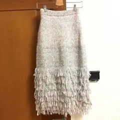 フリンジデザイン タイトスカート フリーサイズのサムネイル