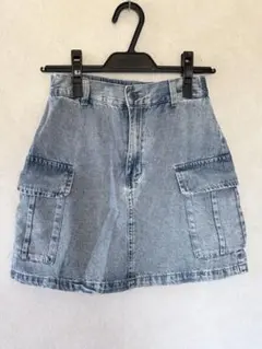 GU デニムカーゴスカートLサイズ
