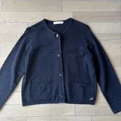 CROCODILE レディース L ノーカラー 長袖カーディガン ブラックのサムネイル