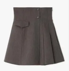 SNIDEL スナイデル プリーツスカショーパン グレー 0
