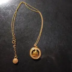 LANVIN ゴールドメダルペンダントネックレス