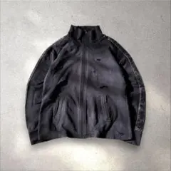 R*o様 00s フェード ボロ 袖ラインベロア フルジップパーカー グランジ