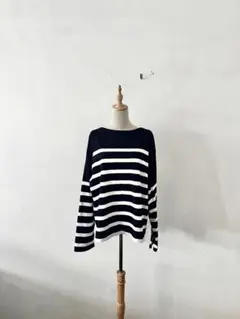 【美品】JOHNBULL ジョンブル バスクボーダーカットソー ブラック Mのサムネイル