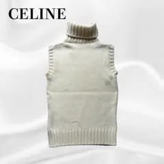 CELINE セリーヌ ウール ノースリーブニット セーター タートルネックのサムネイル