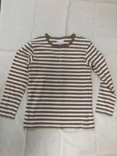 美品 00s y2k agnès b. ボーダーロンT ピンク ベージュ 日本製 - メルカリ