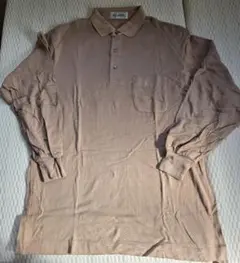 GRAND MONARCH ベージュ長袖 ポロシャツ☆ Lサイズ☆