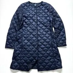 美品✨ UNIQLO ウルトラライトダウン コート ノーカラー ネイビー XL