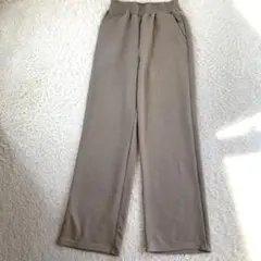 SHEIN シーイン ワイドレッグ カジュアルイージーパンツ ゴム ベージュ M