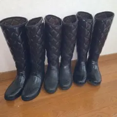 ハンター　レインブーツ　長靴　キルティング　ジャンク　3組