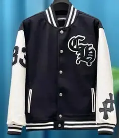 刺繍入りネイビー/ホワイトジャケット