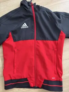 adidas ウィンドブレーカー 赤/黒 フード付き