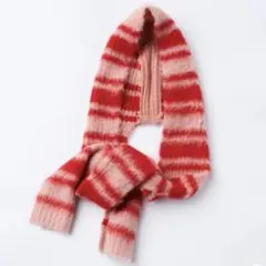 poppy あさぎーにょ knit hood warmer ボーダー マフラー - メルカリ