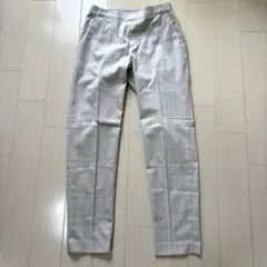 UNIQLOユニクロスマートスタイルアンクルパンツベージュウィンドウペンチェック
