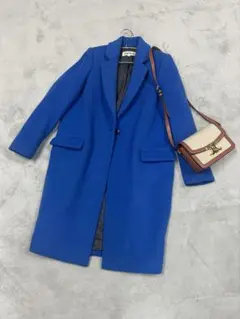 ENFOLD エンフォルド 36 チェスターコート⭐︎ウール コクーン ブルー