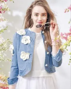 Chesty フラワーコサージュ Gジャン チェスティ