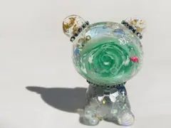 オルゴナイト くま お花くまさん♡ オルゴナイト お花を摘んできたくまさん18 くま置物 - メルカリ