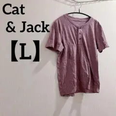 Cat & Jack 【L】(10/12) マルーン 半袖Tシャツ シンプル