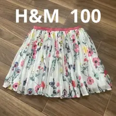 H&M スカート　花柄　プリーツ