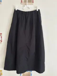 無印良品　洗いざらしスカート黒Ｓのサムネイル
