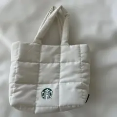 Starbucks ホワイトキルティングトートバッグ