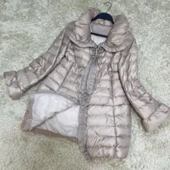 【美品】TO BE CHIC ダウンコート 2way ロング女優襟 大きいサイズのサムネイル