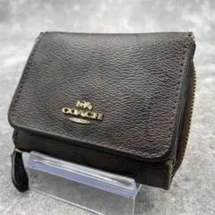 COACH コーチ　折り財布　PVC　ブラウン　レザーのサムネイル