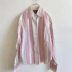 バナナリパブリック　長袖シャツ　ストライプ　コットン100% S