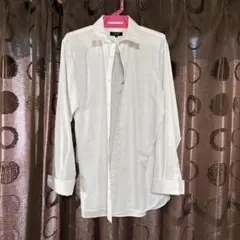 バーバリーブラックレーベル ホワイト ノバチェック柄 長袖シャツ