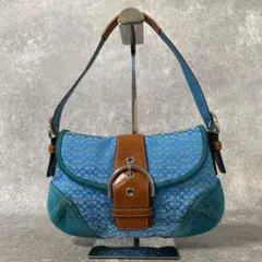 Coach Soho Signature Shoulder Bag blue