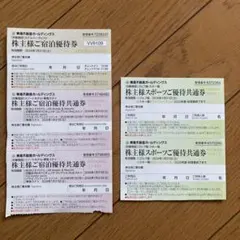 東急不動産 株主優待 ご宿泊優待券 スポーツご優待共通券 ホテルハーヴェスト