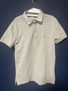 ディーゼル　デニム切替　ポロシャツ　グレー