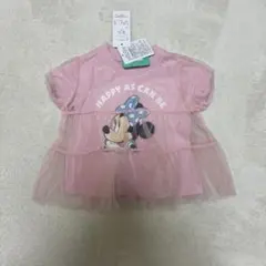 新品未使用タグ付き　80cm フタフタ　半袖Tシャツ　ミニーマウス　チュール