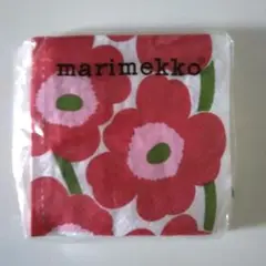 marimekko マリメッコ ウニッコ ペーパーナプキン 花柄 赤 11枚