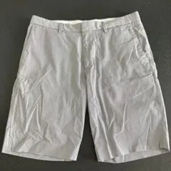 UNIQLO ユニクロ ライトグレー ストライプ ハーフパンツ Mサイズ
