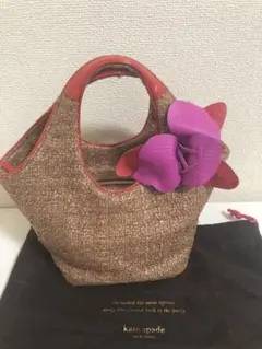kate spade フラワーモチーフかごバッグ ケイトスペード　美品