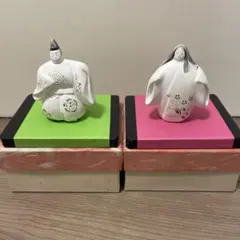 陶器製 雛人形セット 男雛 女雛